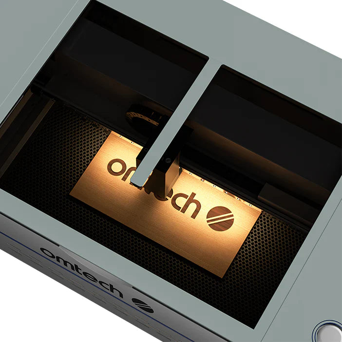 OMTech Polar 50W Desktop CO2 Laser Engraver and Cutter with Two Rotary Axes