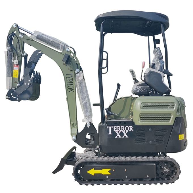 2025 4,000 lb TYPHON TERROR XX Mini Excavator – Kubota D902 Diesel Engine | EPA Certified