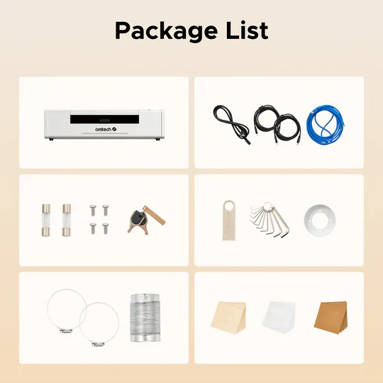 OMTech Polar Lite 55W Desktop CO2 Laser Engraver and Cutter