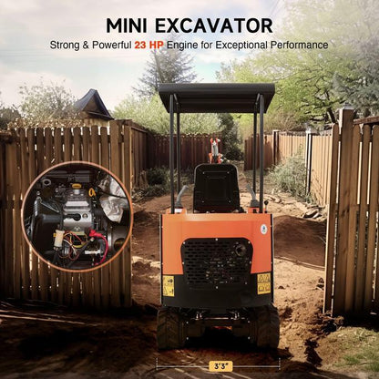 AX-16 | 23 HP 1.3 Ton B&amp;S Engine Mini Excavator