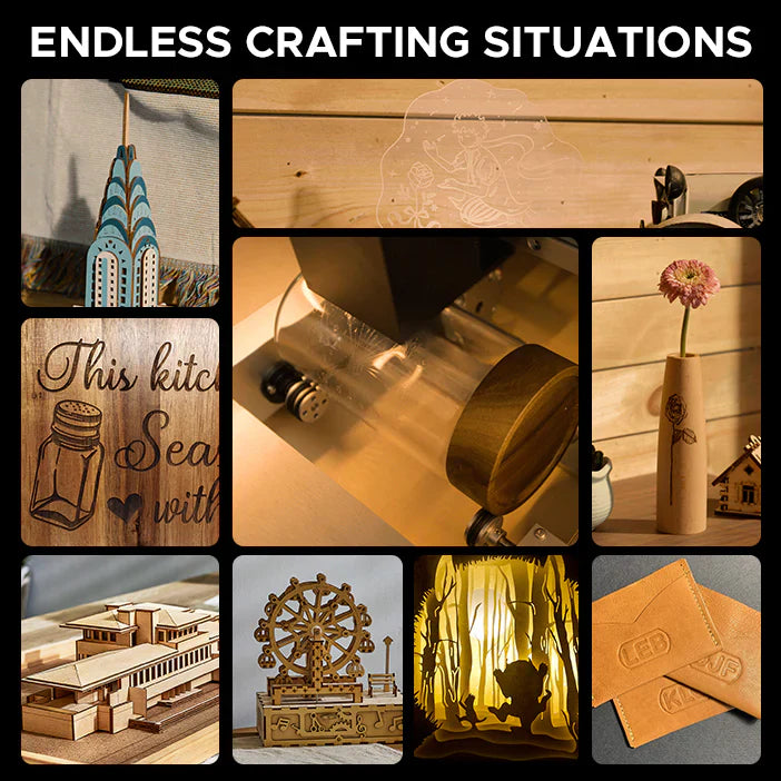 OMTech Polar 50W Desktop CO2 Laser Engraver and Cutter with Two Rotary Axes