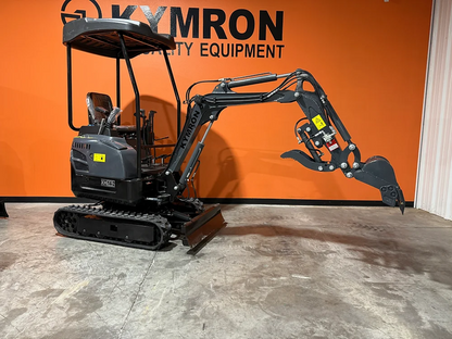 KYMRON® XH14-2 Pro Mini Excavator (w/ Side Swing Boom &amp; Retractable Tracks)
