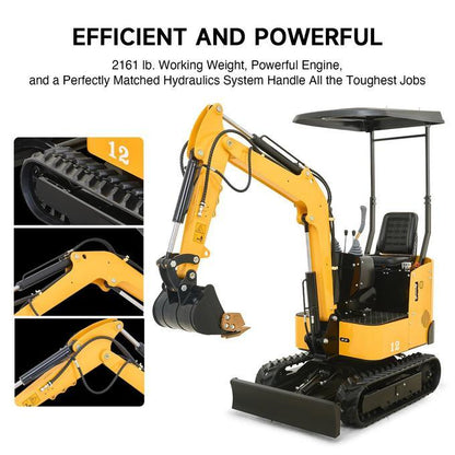 NW-12 | 13.5HP Mini Excavator B&amp;S Engine with 6 Attachments