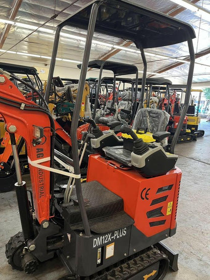 AGT DM12X-C PLUS Mini Excavator – Two-Speed, Pilot Control, Hydraulic Cooler, Swing Boom by Machinerylol