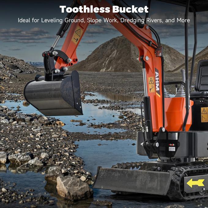 500mm Plain Flat Bucket Attachment 20" for Mini Excavator Digger with 2 Pins