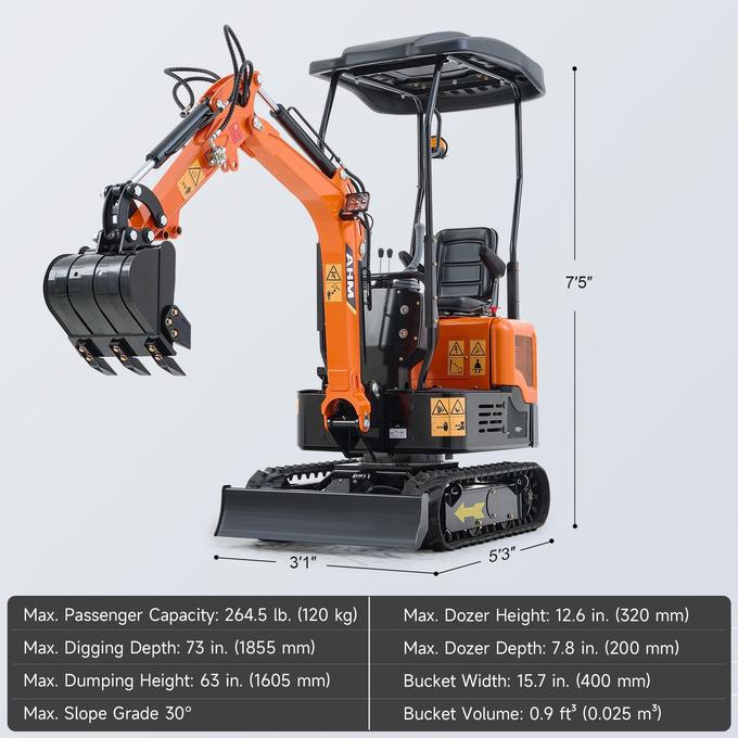 AX-12 | 13.5 HP B&amp;S Engine Mini Excavator