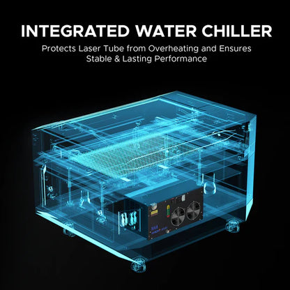 OMTech Pro 3655 Hybrid 150W Laser Cutting and Engraving Machine with 34'' x 54'' Working Area, Autofocus and Built-in Water Chiller