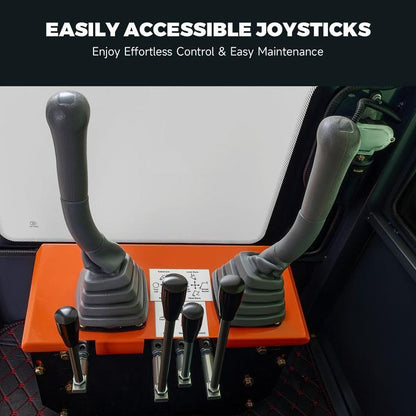 AX-12C | 13.5 HP B&amp;S Engine Mini Excavator with Enclosed Cab