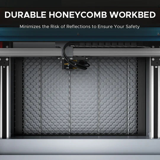 OMTech K40+ 45W Desktop CO2 Laser Engraver with 8" x 12" Working Area and Detachable Honeycomb Workbed