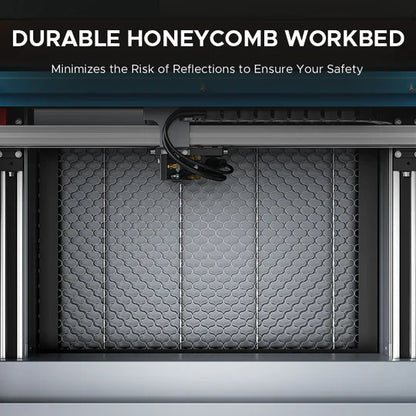 OMTech K40+ 45W Desktop CO2 Laser Engraver with 8" x 12" Working Area and Detachable Honeycomb Workbed