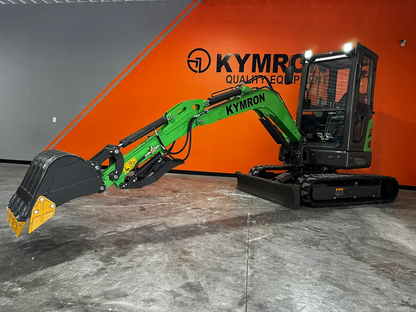 KYMRON® XH32D Pro Series Excavator with Thumb + Cab w/ Heat &amp; Radio