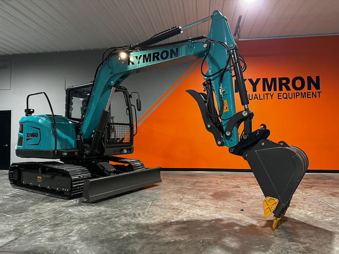 KYMRON® XH68 Pro Series Excavator with Thumb + Cab w/ AC &amp; Radio
