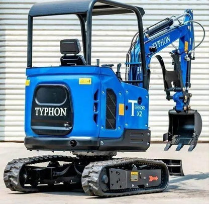 2025 TYPHON TERROR X2 STORM Mini Excavator – 2.5 Ton | Kubota V1505 Diesel Engine | EPA Certified