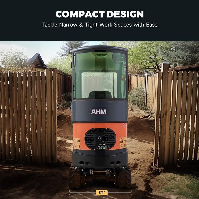 AX-12C | 13.5 HP B&amp;S Engine Mini Excavator with Enclosed Cab