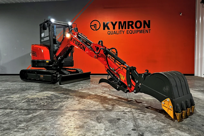 KYMRON® XH42D Pro Series Excavator with Thumb + Cab w/ AC &amp; Radio
