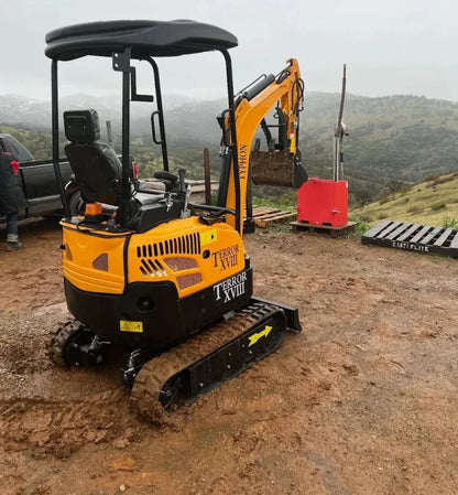 4,000 lbs Terror XVIII Mini Excavator, EPA Certified KUBOTA D902 Diesel Machine
