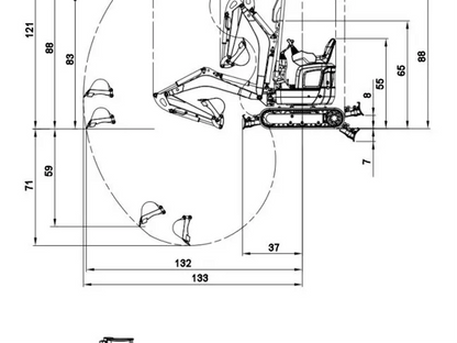 KYMRON® ZX16D Mini Excavator, Kubota powered (Fully Loaded 3 Year Warranty)